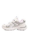 Beyaz Bağcıklı Kalın Taban Hafif Kadın Sneaker 2318 G