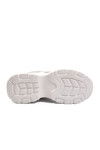 Beyaz Bağcıklı Kalın Taban Hafif Kadın Sneaker 2318 G