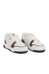 Beyaz Bağcıklı Cilt Memory Foam Unisex Spor Ayakkabı BNI-12091 G