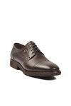 Kahve Hakiki Deri Bağcıklı Erkek Klasik Ayakkabı 3255 M