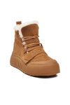 Kahve Süet İçi Kürklü Soğuğa Dirençli Kaymaz Kadın Bot Tape Z