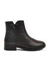 Siyah Hakiki Deri İçi Polarlı Kaymaz Kadın Bot 21893-1 Z