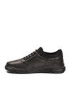 Black Genuine Leather Rubber Laced Mens Casual Shoes 137 M