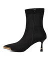 Siyah İnce Topuklu Örme Kadın Bot 878604 Z