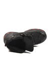 Siyah Kırmızı Polarlı Kaymaz Fermuarlı Unisex Outdoor Çocuk Bot 2115 F