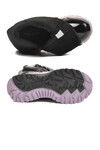Siyah Lila Kaymaz Taban İçi Polarlı Kız Çocuk Kar Botu 24081 F