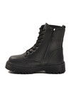 Siyah Polarlı Kaymaz Soğuğa Dirençli Deri Çocuk Bot Tuno 07 F