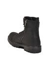 Siyah Polarlı Fermuarlı Bağcıklı Kaymaz Erkek Bot 856 M