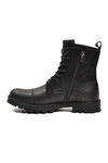 Siyah Kaymaz Taban İçi Polarlı Fermuarlı Erkek Bot GVN-347 M