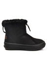 Siyah Kürklü Kaymaz Soğuğa Dirençli Kadın Bot 25003 Z