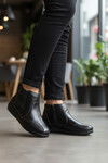 Siyah Jel Taban Anatomik Fermuarlı Kadın Bot 310 Z