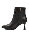 Siyah İçi Kürklü Fermuarlı Kadın Topuklu Bot 9652003 Z