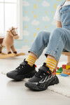Siyah Cırtlı Hafif Erkek Çocuk Spor Ayakkabı 161-T5440210 P
