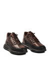 Taba Hakiki Deri Kaymaz Taban Elastik Bağcıklı Erkek Sneaker E053 M