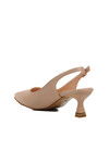 Beige Thin Heel Womens High Heel Shoes 357140 Z