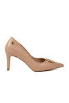 Beige Thin Heeled Womens Evening Shoes PC-54506 Z