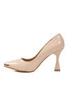 Beige Thin Heeled Womens Evening Shoes PC-54747 Z