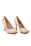Beige Thin Heeled Womens Evening Shoes PC-54747 Z