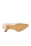 Beige Thin Heeled Womens Evening Shoes PC-54747 Z