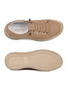 Bej Nubuk Hakiki Deri Ortopedik Kadın Casual Ayakkabı 5605 Z