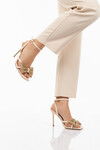 Bej İnce Uzun Topuklu Kadın Abiye Ayakkabı 588001 Z