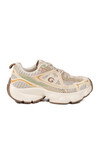 Bej Fileli Hafif Bağcıklı Kadın Spor Ayakkabı 26Y353 G