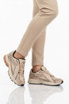 Bej Fileli Hafif Esnek Hafızalı Taban Unisex Spor Ayakkabı Ruth G