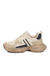 Bej Fileli Hafif Bağcıklı Unisex Spor Ayakkabı BNI-10280 G