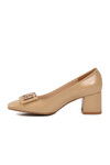 Bej Topuklu Kadın Abiye Ayakkabı 357209 Z