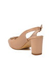 Bej Kadın Topuklu Abiye Ayakkabı PC-53113 Z