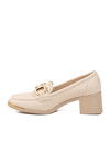 Bej Topuklu Kadın Klasik Ayakkabı PC-54356 Z