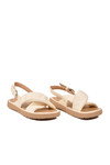 Bej Bantlı Hafif Yumuşak Tabanlı Kadın Sandalet 26Y461 G