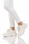 Beyaz Hafızalı Taban Hafif Bağcıklı Kadın Spor Ayakkabı PCI-11075 G