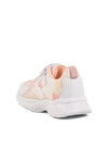 White Powder Mesh Velcro Girls Sneakers Ruffon P