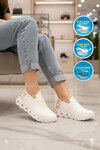 Beyaz Fileli Hafif Kolay Giyilebilir Kadın Spor Ayakkabı PCI-10101 G