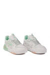 Beyaz Yeşil Bağcıklı Kadın Spor Ayakkabı BNI-11512 G
