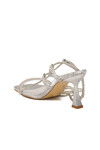 Gümüş Özel Gün Davet Kadın Abiye Ayakkabı 655485 Z