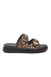 Leopard Patterned Textile Womens Slippers 238051 Z