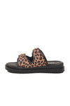 Leopard Patterned Textile Womens Slippers 238051 Z