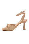 Nude Bilekten Bantlı İnce Uzun Topuklu Kadın Sandalet 655584 Z