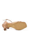 Nude Bilekten Bantlı İnce Uzun Topuklu Kadın Sandalet 655584 Z