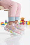 Pembe Cırtlı Işıklı Hafif Kız Çocuk Spor Ayakkabı 1998 P