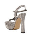 Platin Kadın Topuklu Abiye Ayakkabı PC-54504 Z
