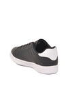 Siyah Beyaz Cilt Bağcıklı Hafif Unisex Sneaker Bst-1002 G