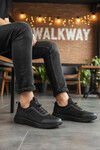 Black Lightweight Flexible Lock Lace-Up Mens Sneakers Nans 6006 M