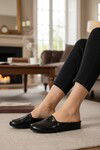 Siyah Hafif Önü Kapalı Kadın Ev Terliği PC-55373 Z