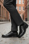 Black Genuine Leather Non-Slip Sole Mens Classic Shoes 623 M