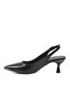 Black Thin Heel Womens High Heel Shoes 357140 Z