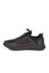 Black Lock Lace-Up Lightweight Flexible Mens Sneakers Apollo 166 M