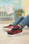 Black Red Mesh Velcro Boys Sneakers Ruffon P